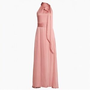 Sachin & Babi Kayla Gown Size 10 Halter Neck Tie Formal Flowy Gown Rouge Pink